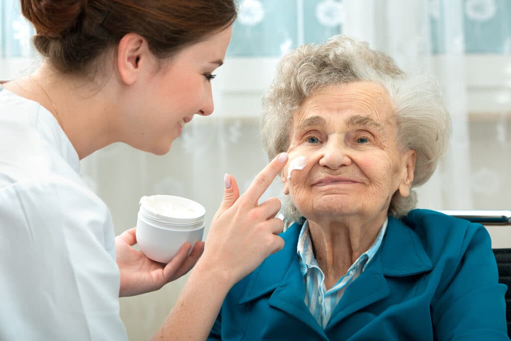 Personal care at home helps aging seniors with essential hygiene support.