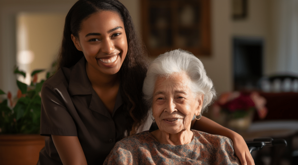 Home care assistance helps aging seniors with support, routine household tasks, and companionship.